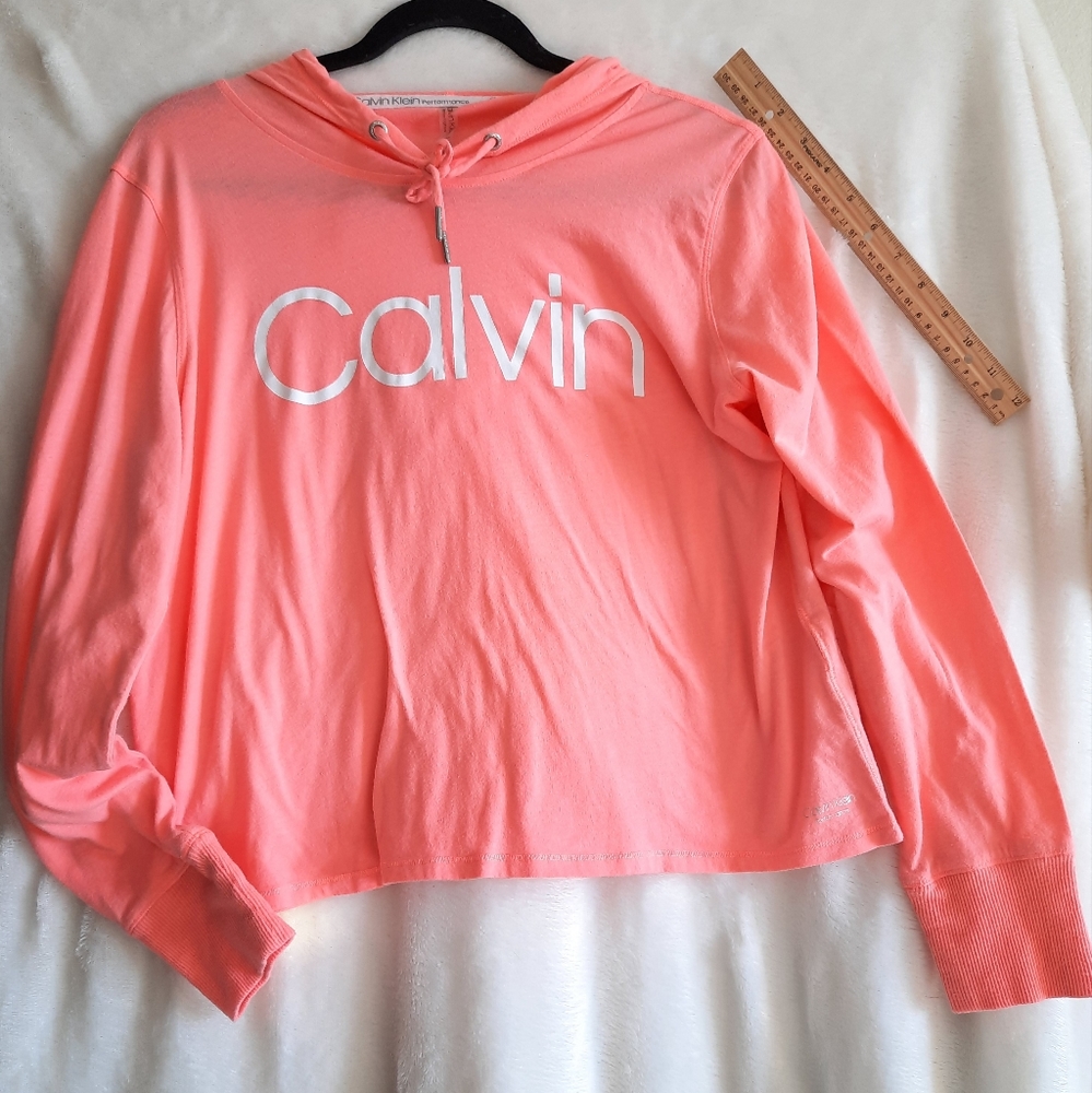 Neon Pink Calvin T- hoodie
